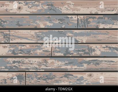 Vintage Grey Wooden Wall Background with Old Distressed Timber - vector Grouped and Layered, easy to edit colors EPS10 Stock Vector