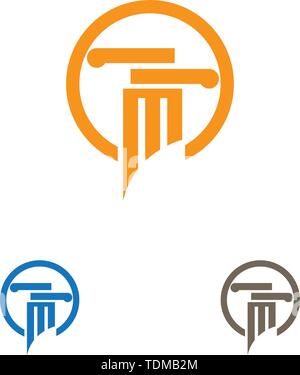 column Logo and symbol vector Template Stock Vector