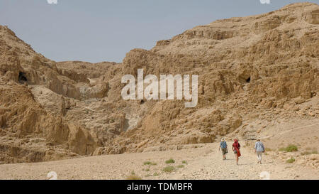 the hills at qumran where the dead sea scrolls were discovered Stock Photo