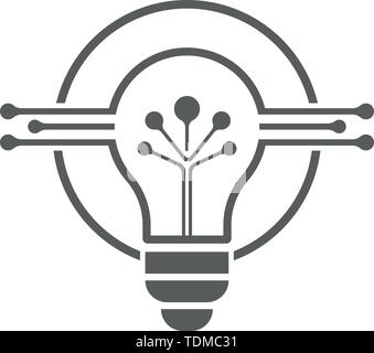 Bulb logo vector ilustration template Stock Vector