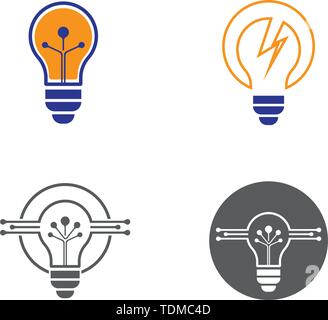 Bulb logo vector ilustration template Stock Vector