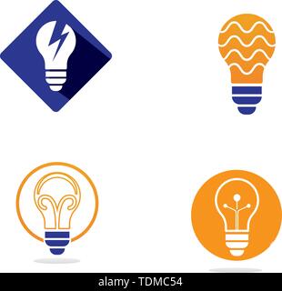 Bulb logo vector ilustration template Stock Vector