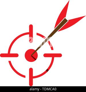 Target icon vector ilustration template Stock Vector