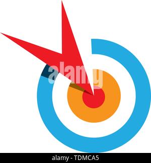 Target icon vector ilustration template Stock Vector