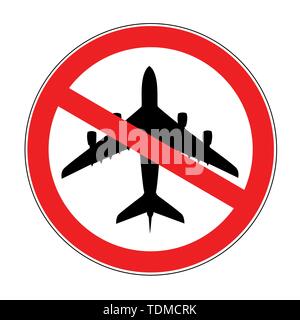 No fly zone banner. No flying on white background,prohibit sign vector in  red circle Stock Vector Image & Art - Alamy