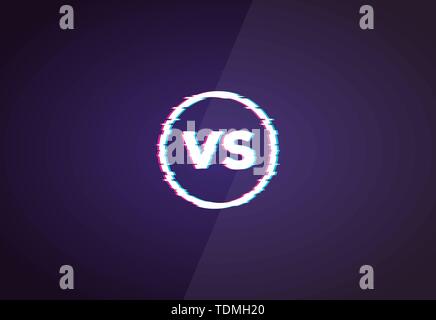 Versus glitch sign Stock Vector