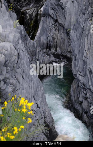 Alcantara river gorge, Sicily, Italy Stock Photo