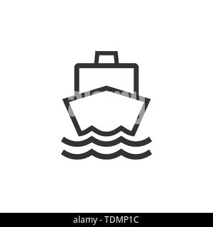 flat design. Boat, sail, sailing, ship yacht icon Vector illustration flat design Stock Vector