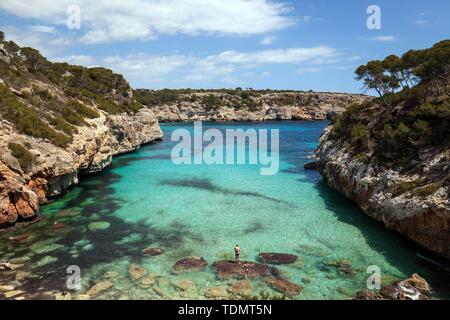 Calo des Moro, Sa Comuna, near Cala Llombards, Majorca, Balearic Islands, Spain Stock Photo