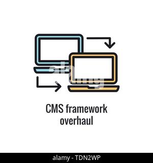 Website Data Transfer Icon - arrow imagery of transfer Stock Vector