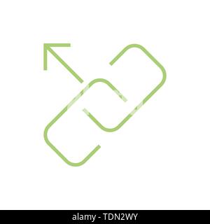 Website Link & Connectedness Icon with Chain Link Stock Vector