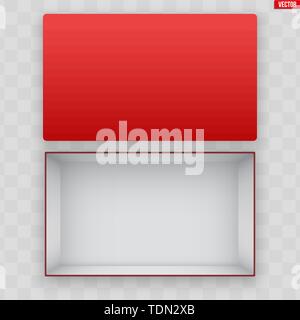 Blank of Open Red Shoe Box Stock Vector