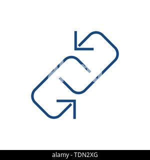 Website Link & Connectedness Icon with Chain Link Stock Vector