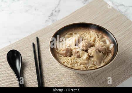 Cloud noodles on white marble Stock Photo