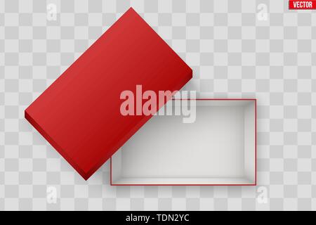 Blank of Open Red Shoe Box Stock Vector