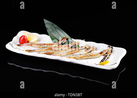 Fried spring fish Stock Photo
