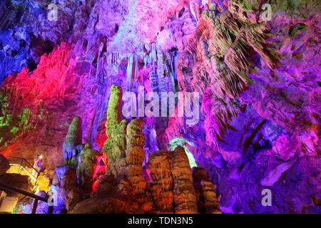 Shaanxi Shangluo tussah water karst cave Stock Photo