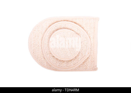 Washcloth of different size on white isolated background. Stock Photo