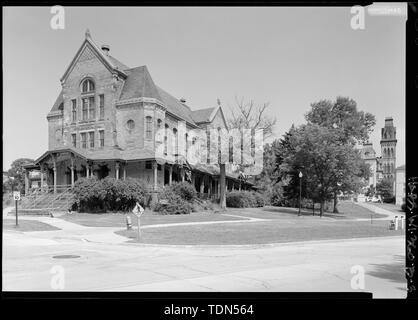 Perspective view looking northwest - National Home for Disabled Volunteer Soldiers, Northwestern Branch, Ward Memorial Hall, 5000 West National Avenue, Milwaukee, Milwaukee County, WI; Koch, Henry C., architect; U.S. Department of Veterans Affairs Stock Photo