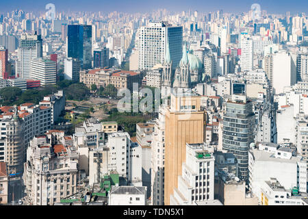 Elevated view of daowntown Sao Paulo, Brazil Stock Photo