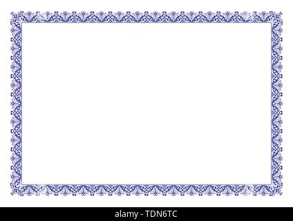 Blank Certificate Border Ready add Text Stock Vector