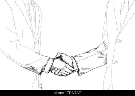 Shaking Hand Drawing High-Res Vector Graphic - Getty Images