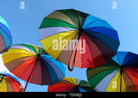 Colourful umbrellas Stock Photo