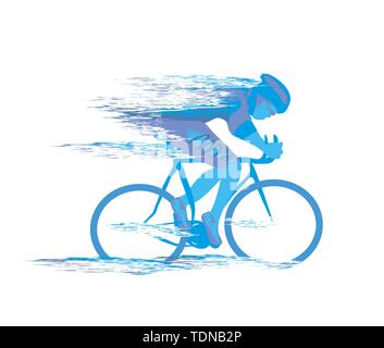 Cycling race stylized backgrond Stock Vector