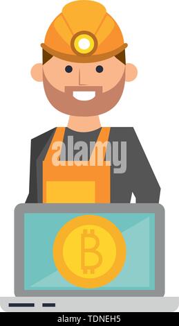 Bitcoin cryptocurrency digital money symbols Stock Vector