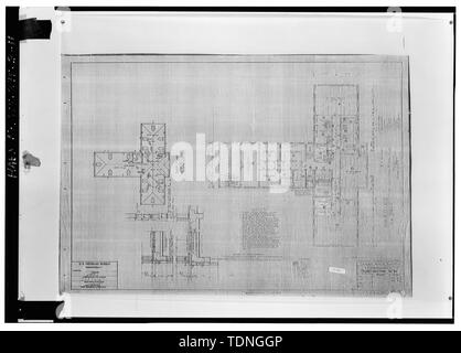 Photocopy of original drawing date May 18, 1931. Roof plan and second floor plan. - Veterans Administration Medical Center, Building No. 12, Spring Valley Drive, Huntington, Cabell County, WV; U.S. Department of Veterans Affairs Stock Photo