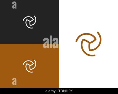Abstract vector business logo element. Wind energy symbol design template. Air conditioning vector logo concept. Swirl logotype idea. Stock Vector