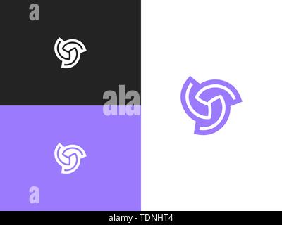 Abstract vector business logo element. Swirl logotype idea. Hurricane Symbol. Stock Vector