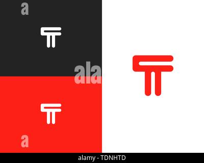 Letter T logo icon design template elements. Vector illustration of abstract icons based on the letter T Stock Vector