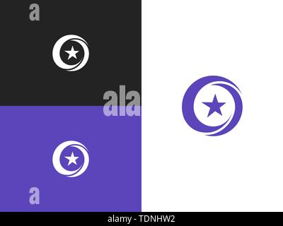 Abstract star logo template. Star vector logo design branding corporate identity. Simple modern star vector. Stock Vector