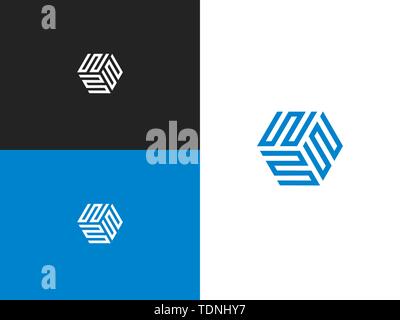 Logo three letters W. Clean, modern and elegant style. Abstract shapes sign. Line creative symbol. Vector illustration for your design. Stock Vector