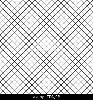 Abstract mosaic grid, mesh background with square shapes. Seamlessly repeatable. Grating, lattice pattern. Black white version. Stock Vector