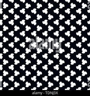 Vector seamless pattern with Three-pointed star. Pattern Background - Monochrome Geometric Wallpaper. Geometric tiles with the three-pointed screw. Stock Vector