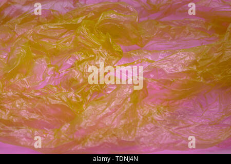 Plastic Bag Texture. Abstract Wrinkled Background of Plastic Garbage Stock Photo