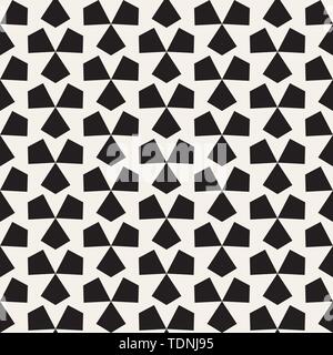 Vector seamless pattern. Modern stylish texture. Repeating geometric tiles of triple pyramids. Trendy hipster print. Monochrome background. Design for Stock Vector