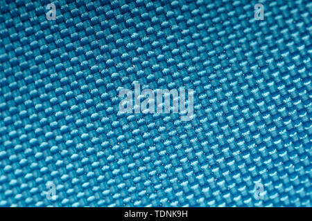 Blue Nylon Fabric Texture Background. Thick Fabric for Backpacks and Sports Equipment Stock Photo