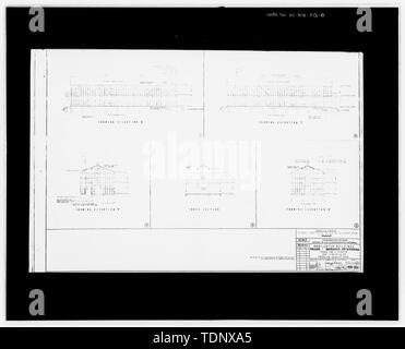 Photocopy of War Department drawing (original located at Fort McCoy, Wisconsin). FRAMING ELEVATIONS, PLAN NUMBER 800-351 - Fort McCoy, Building No. T-2307, Approximately 300' West of Building T-2139, Sparta, Monroe County, WI Stock Photo