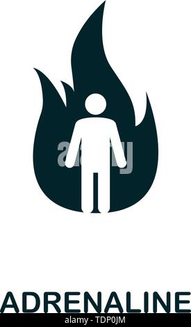 Adrenaline icon symbol. Creative sign from mindfulness icons collection. Filled flat Adrenaline icon for computer and mobile Stock Vector