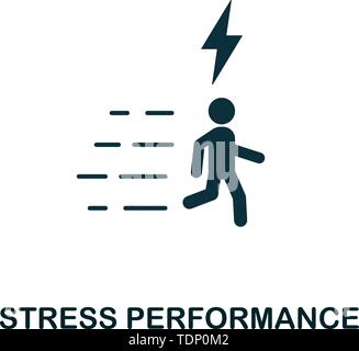 Stress Performance icon symbol. Creative sign from mindfulness icons collection. Filled flat Stress Performance icon for computer and mobile Stock Vector