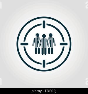 Focus Group vector icon symbol. Creative sign from advertising icons collection. Filled flat Focus Group icon for computer and mobile Stock Vector