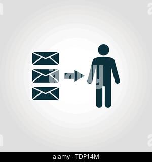 Direct Message vector icon symbol. Creative sign from advertising icons collection. Filled flat Direct Message icon for computer and mobile Stock Vector