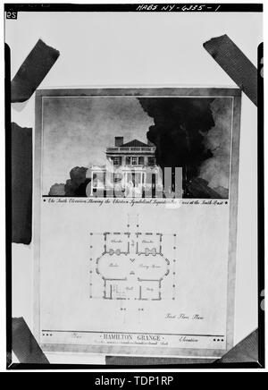 Photocopy of drawing (Original by Albert P.Erb) SOUTH ELEVATION