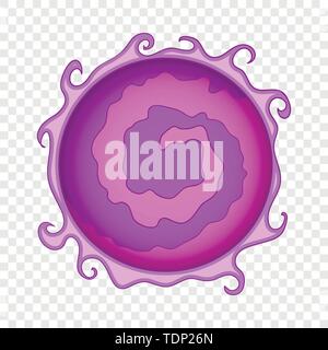 Purple planet icon, cartoon style Stock Vector