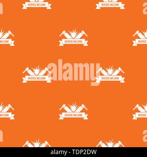 Welding tool pattern vector orange Stock Vector