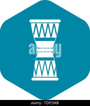 African drum icon, simple style Stock Vector