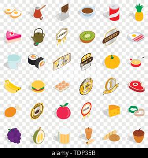 Sushi icons set, isometric style Stock Vector